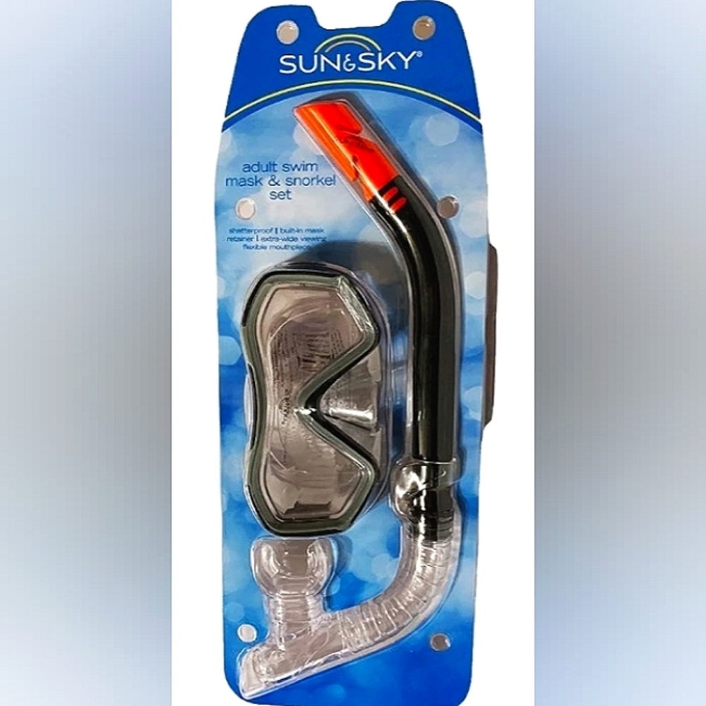 ☆NWT☆SUN & SKY☆Adult Swim Mask & Snorkel Set☆Beach & Pool Ready☆